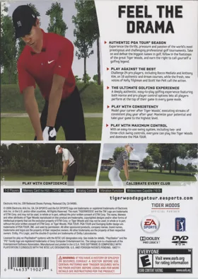 Tiger Woods PGA Tour 10 box cover back